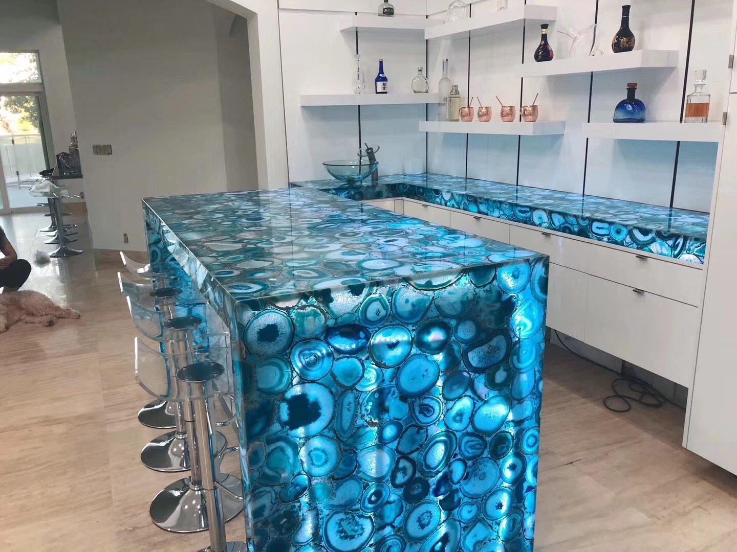 blue agate onyx for countertop