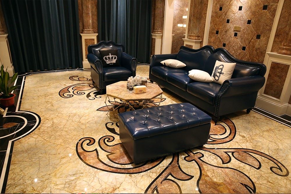 brown marble floor