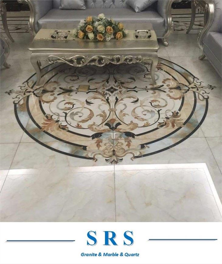 3D Marble Floor Tile Design