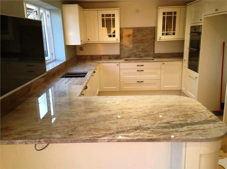 Kashmir gold Granite Slabs work top