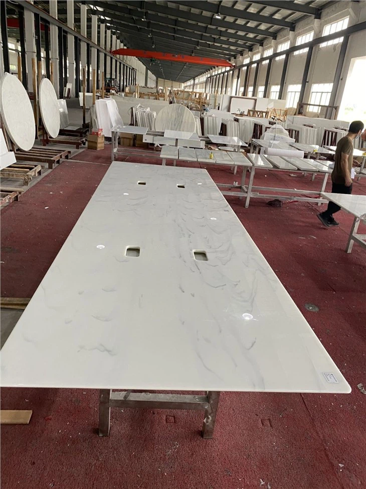 Cala Catta White Nanog Glass Table Tops