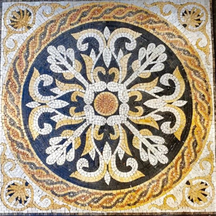 Round High Quality Marble Look Mosaic for Swimming Pool Mosaic Tiles Home Decor Interior Stone Mosaic Tile Shower Floor Paving
